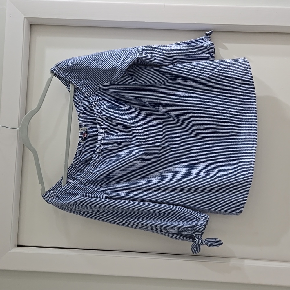 Vineyard Vines Searsucker Off-Shoulder Blouse